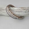 das Lederarmband aus Nappa in weiß-grau-bronze