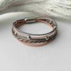 das Jalimei Lederarmband aus Nappa in rosa-grau