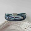 Lederarmband aus Nappa antikblau