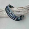 Lederarmband aus Nappa in antikblau