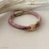 Lederarmband Knoten lila