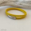 Wickelarmband aus Nappaleder sommerlichem Gelb