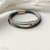 Lederarmband Infinity in grau