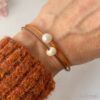 Lederarmband Perle braun