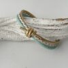 Lederarmband mit Knoten gold mint