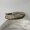 Lederarmband aus Nappa in taupemetallic perlmutt