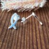 der Ohrstecker offener Fisch aus 925er Silber