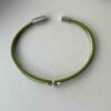 das Lederarmband fein Biene grün