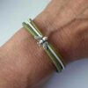 Lederarmband fein Biene grün