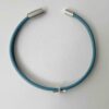 das Lederarmband fein Biene blau