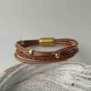 Lederarmband aus Nappa Gold braun