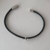 das Lederarmband fein Biene schwarz grau