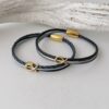 Armband Fisch Gold schwarz blau