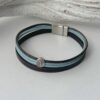 das Herren Lederarmband blau vintage